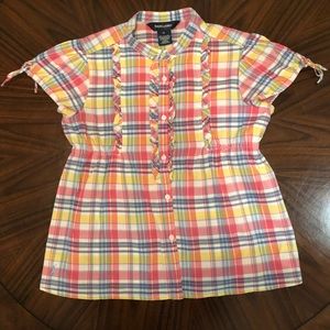 Ralph Lauren Girls button front plaid shirt